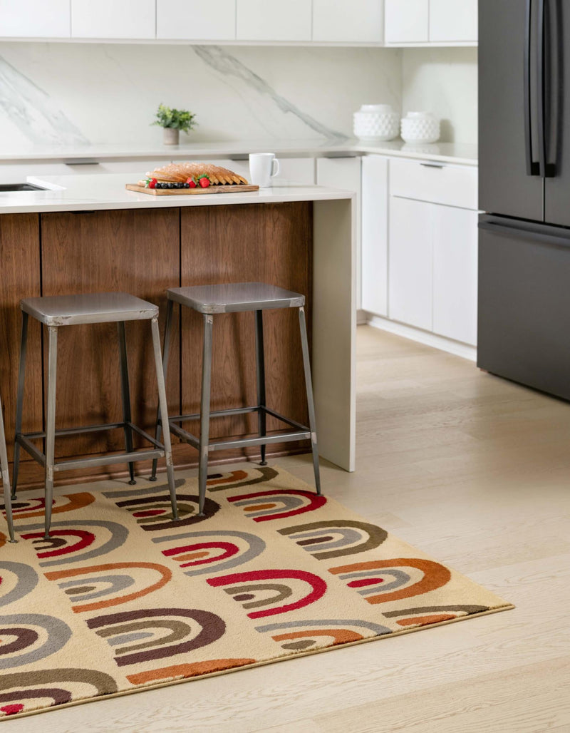 Bistro Lounge Collection Area Rug - Breve Rectangle Cream lifestyle 4