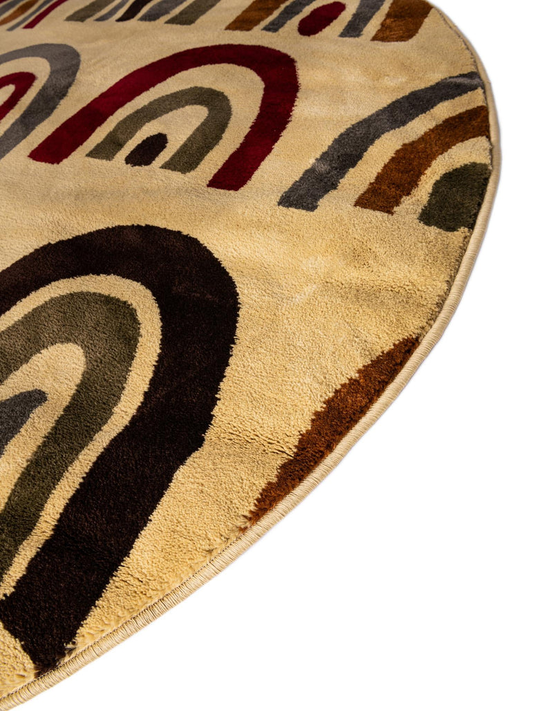 Bistro Lounge Collection Area Rug - Breve Round Cream lifestyle 50