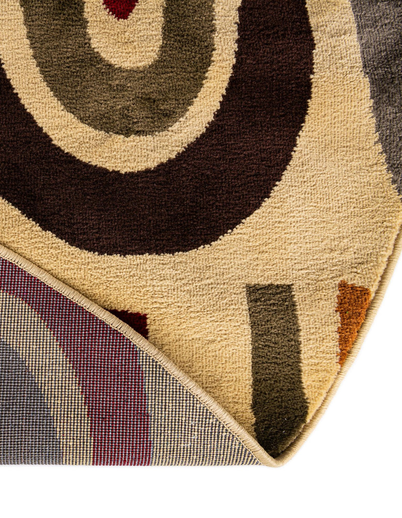 Bistro Lounge Collection Area Rug - Breve Round Cream lifestyle 60
