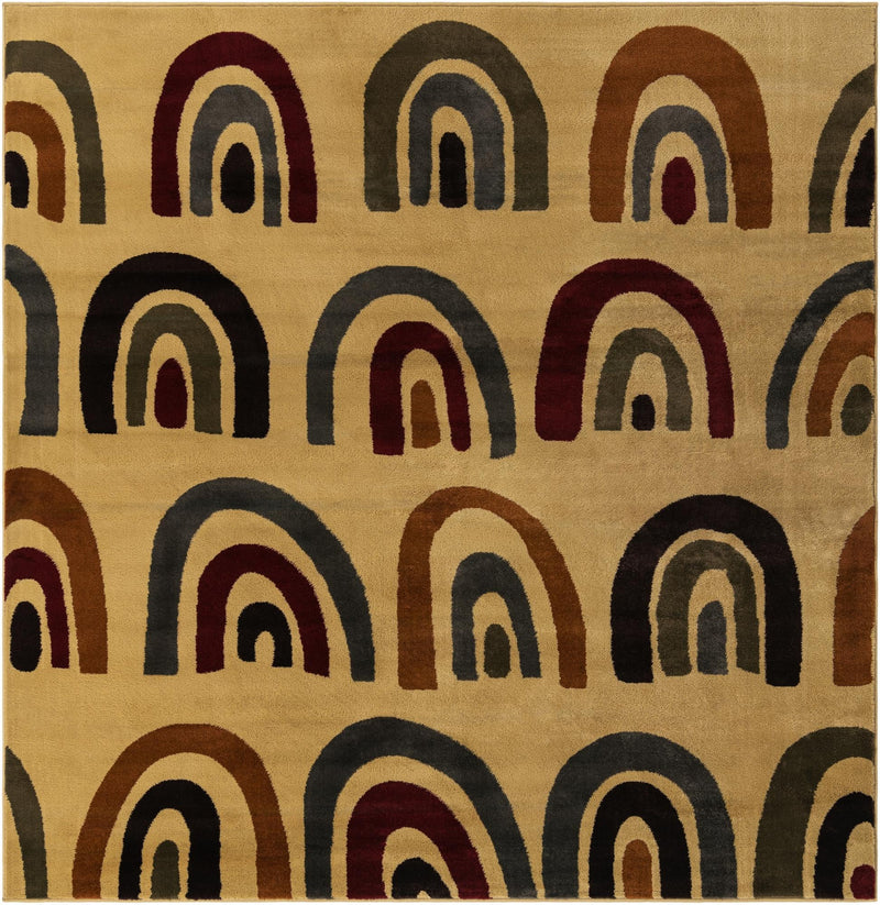 Bistro Lounge Collection Area Rug - Breve Square Cream lifestyle 18