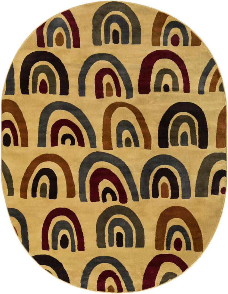 Bistro Lounge Collection Area Rug - Breve Oval Cream lifestyle 20