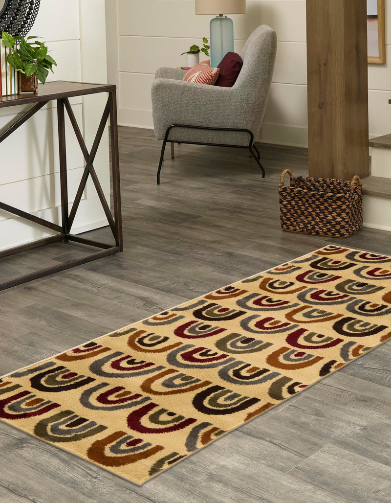 Bistro Lounge Collection Area Rug - Breve Runner Cream lifestyle 31