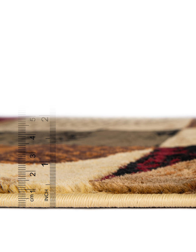 Bistro Lounge Collection Area Rug - Mocha Rectangle Multi lifestyle 6