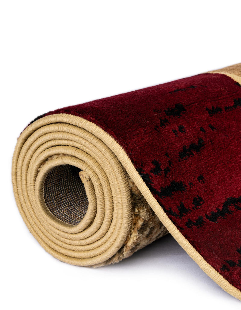 Bistro Lounge Collection Area Rug - Mocha Rectangle Multi lifestyle 13