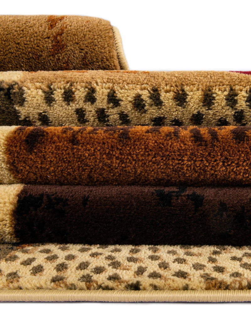 Bistro Lounge Collection Area Rug - Mocha Rectangle Multi lifestyle 15