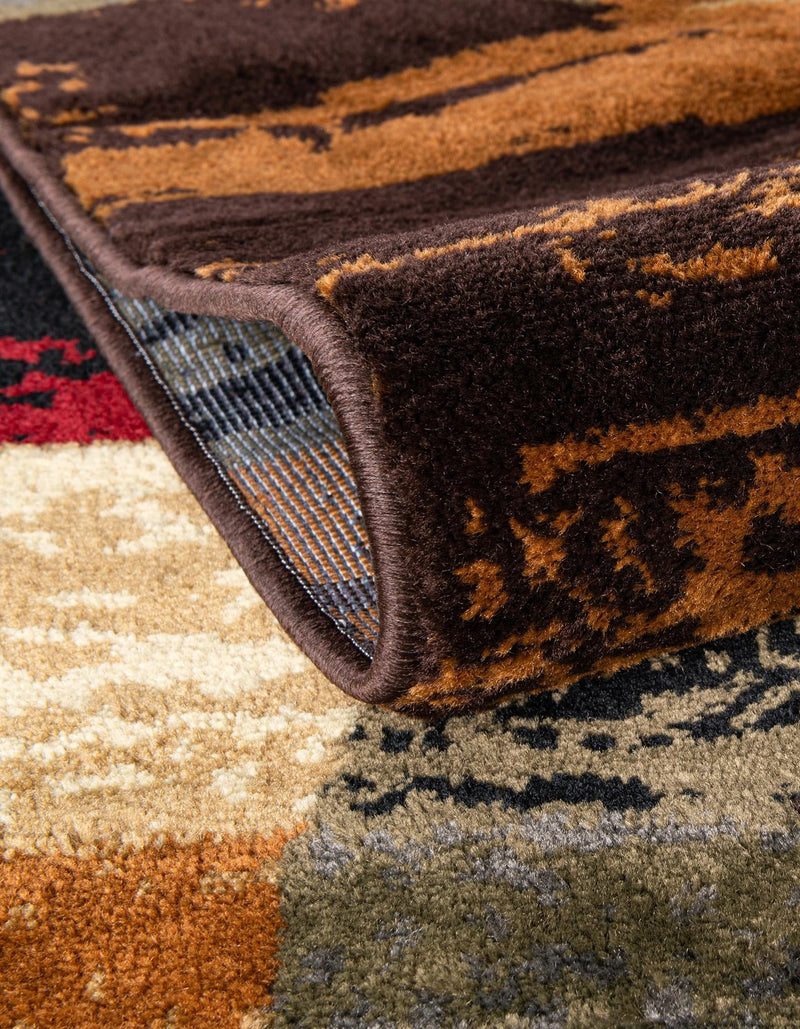 Bistro Lounge Collection Area Rug - Latte Rectangle Multi lifestyle 5