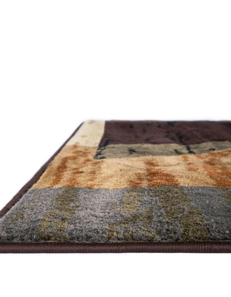 Bistro Lounge Collection Area Rug - Latte Rectangle Multi lifestyle 6