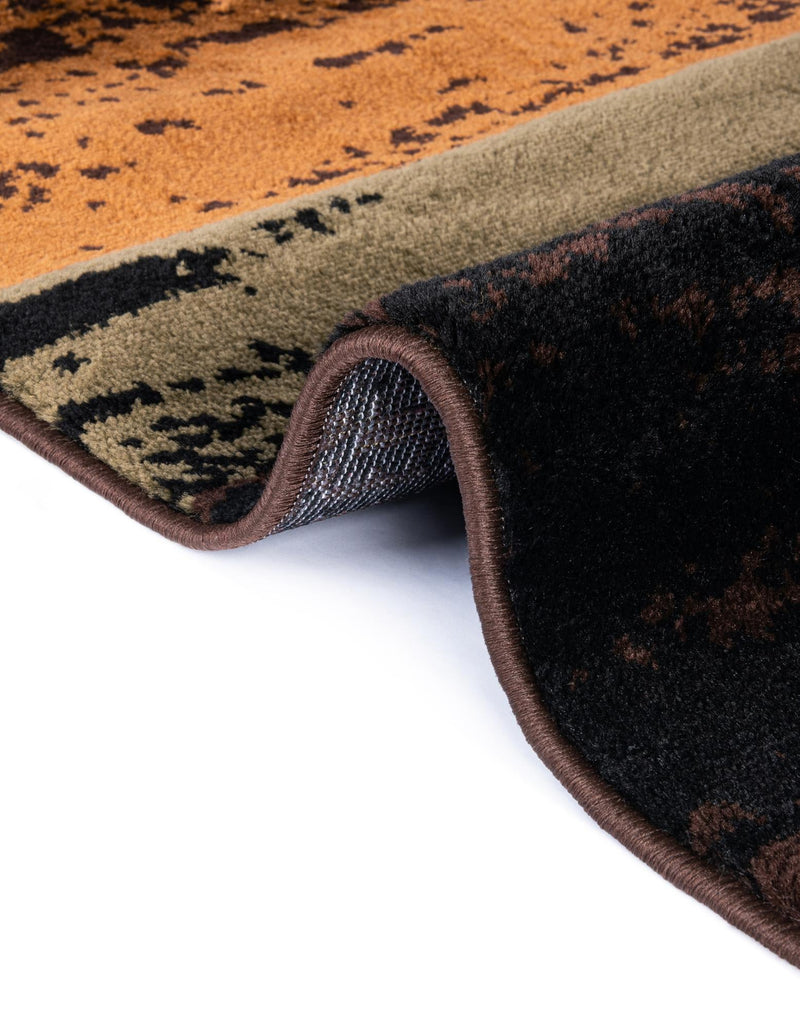 Bistro Lounge Collection Area Rug - Latte Rectangle Multi lifestyle 9