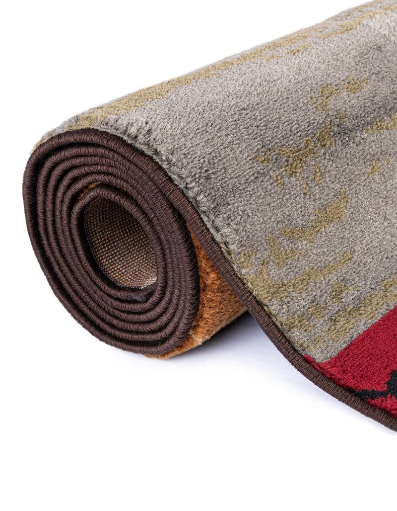 Bistro Lounge Collection Area Rug - Latte Rectangle Multi lifestyle 11