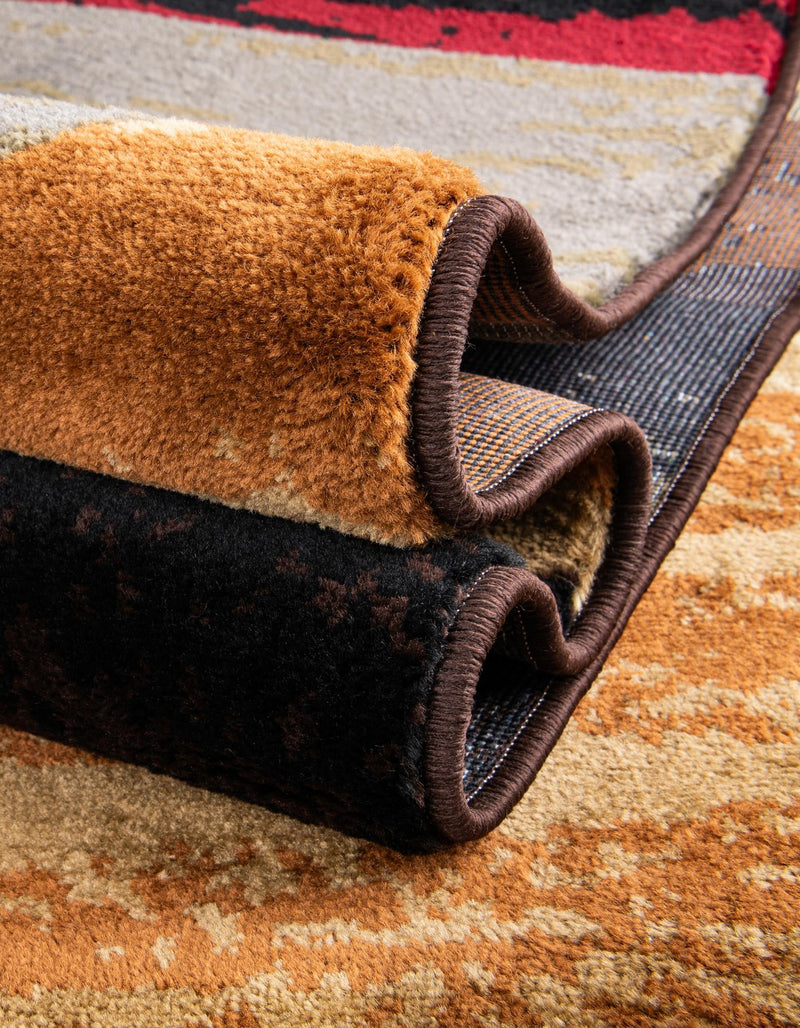 Bistro Lounge Collection Area Rug - Latte Rectangle Multi lifestyle 12