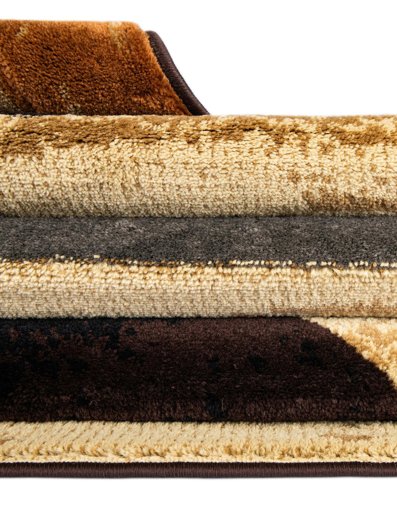 Bistro Lounge Collection Area Rug - Latte Rectangle Multi lifestyle 13