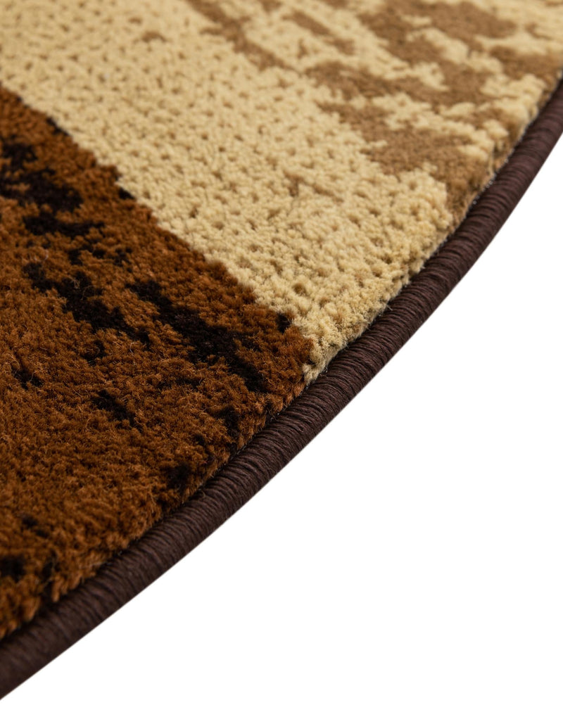 Bistro Lounge Collection Area Rug - Latte Round Multi lifestyle 58