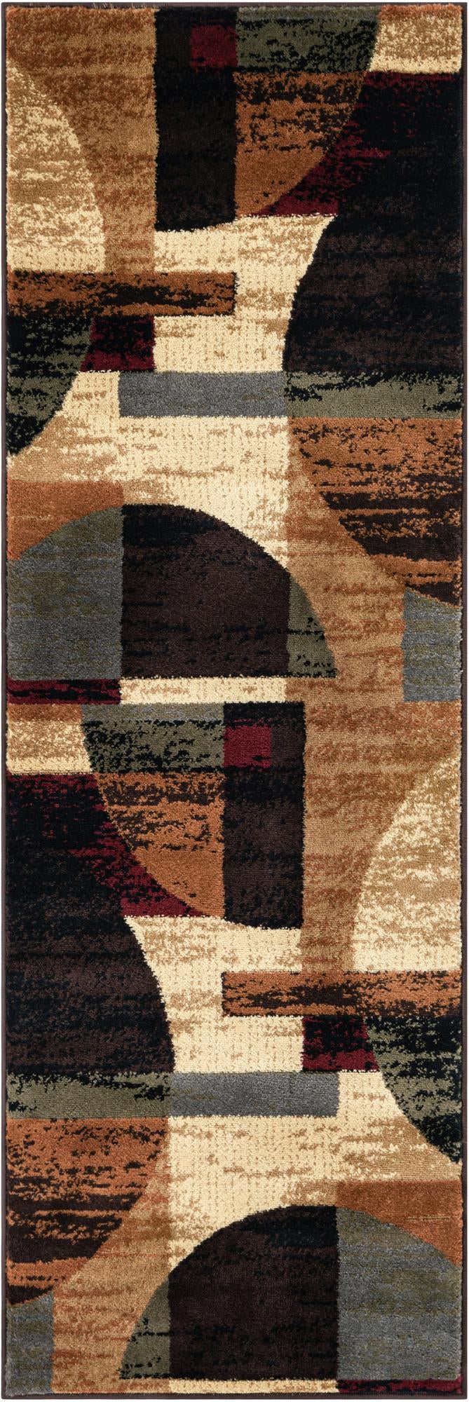 Bistro Lounge Collection Area Rug - Latte Runner Multi lifestyle 20