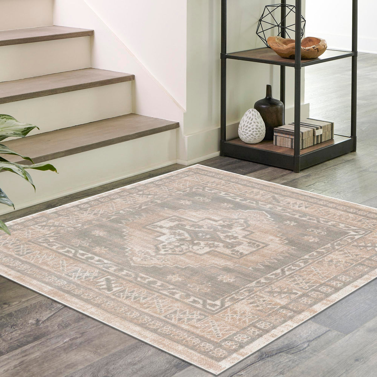 Savannah Series Collection Area Rug - Augusta (Mink) Square Mink lifestyle 81