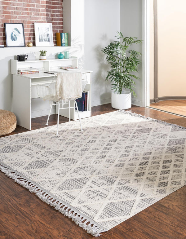 Sierra Sands Collection Area Rug - Dunes Square Gray lifestyle 20