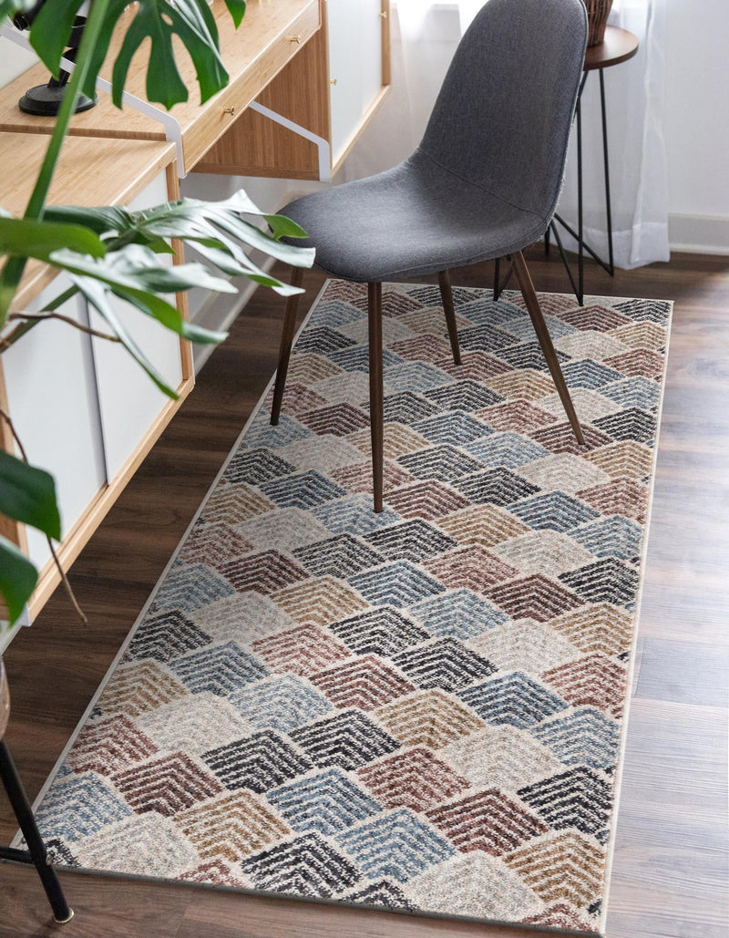 Geo Garden Lattice Collection Area Rug - Casablanca Runner Multi lifestyle 79