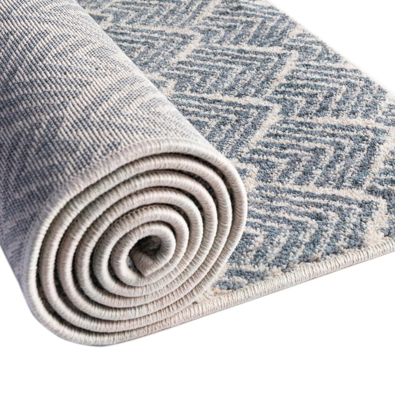 Geo Garden Lattice Collection Area Rug - Casablanca Rectangle Harbor Blue lifestyle 67