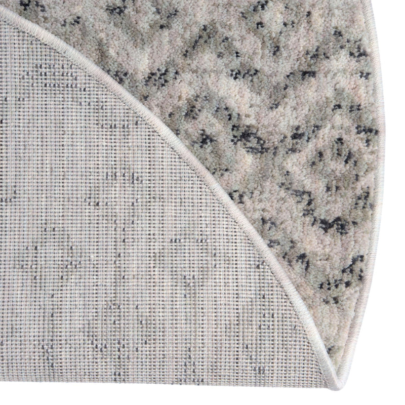 Geo Garden Lattice Collection Area Rug - Andalusia Round Ivory lifestyle 74