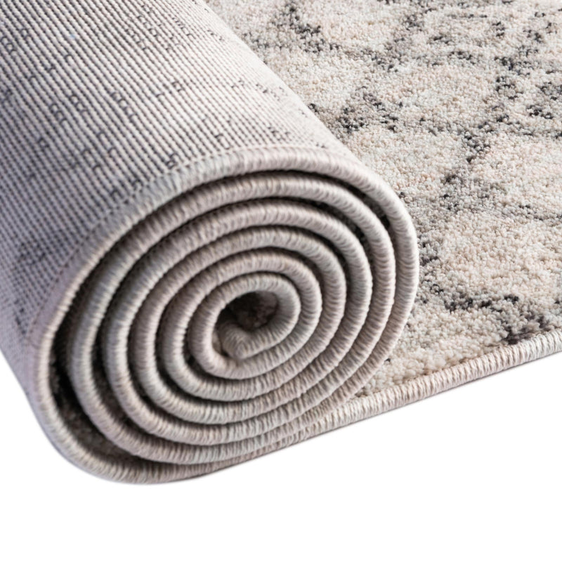 Geo Garden Lattice Collection Area Rug - Andalusia Round Ivory lifestyle 83