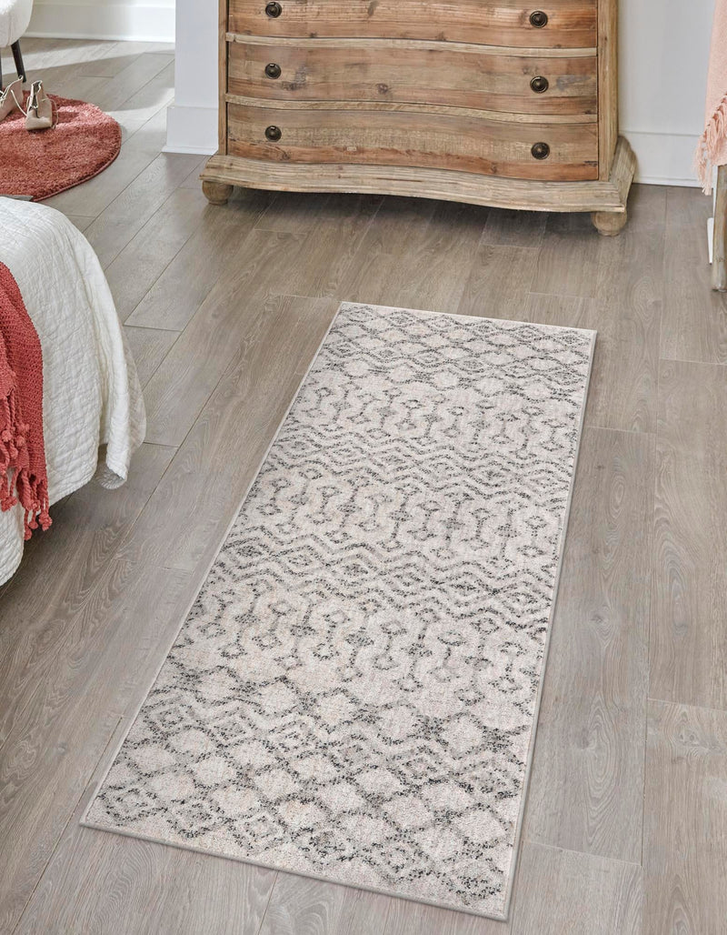 Geo Garden Lattice Collection Area Rug - Andalusia Runner Ivory lifestyle 103