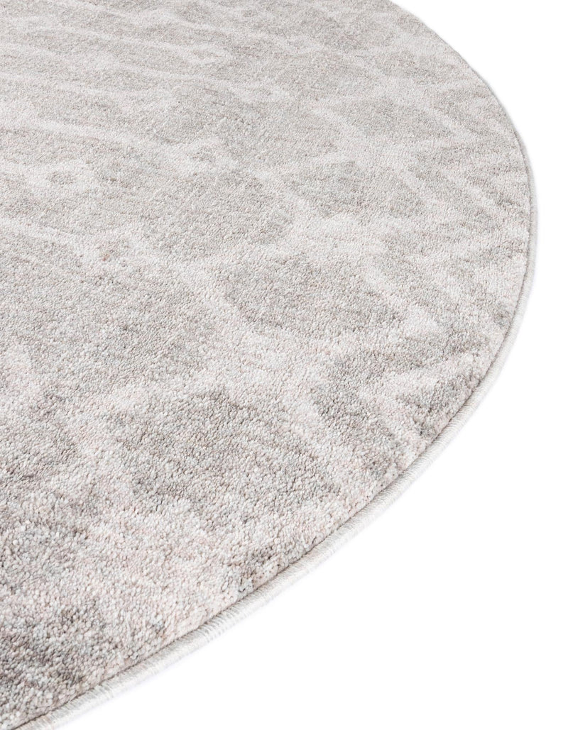 Geo Garden Lattice Collection Area Rug - Andalusia Round Gray lifestyle 165