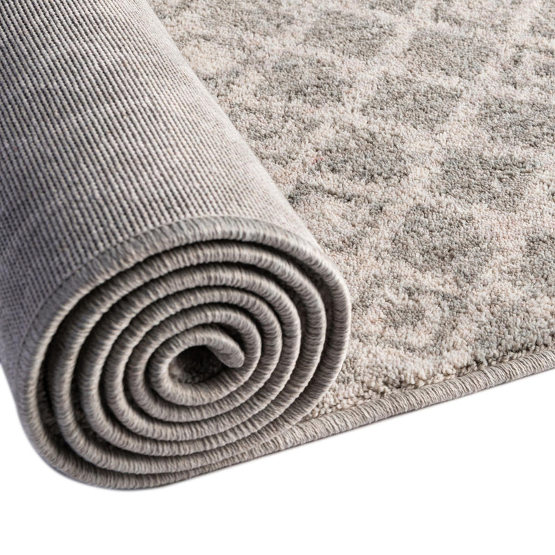 Geo Garden Lattice Collection Area Rug - Andalusia Round Gray lifestyle 172
