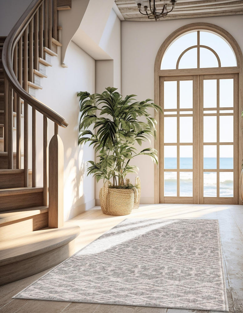 Geo Garden Lattice Collection Area Rug - Andalusia Runner Gray lifestyle 122