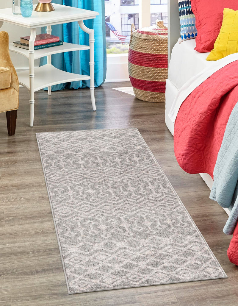 Geo Garden Lattice Collection Area Rug - Andalusia Runner Gray lifestyle 147