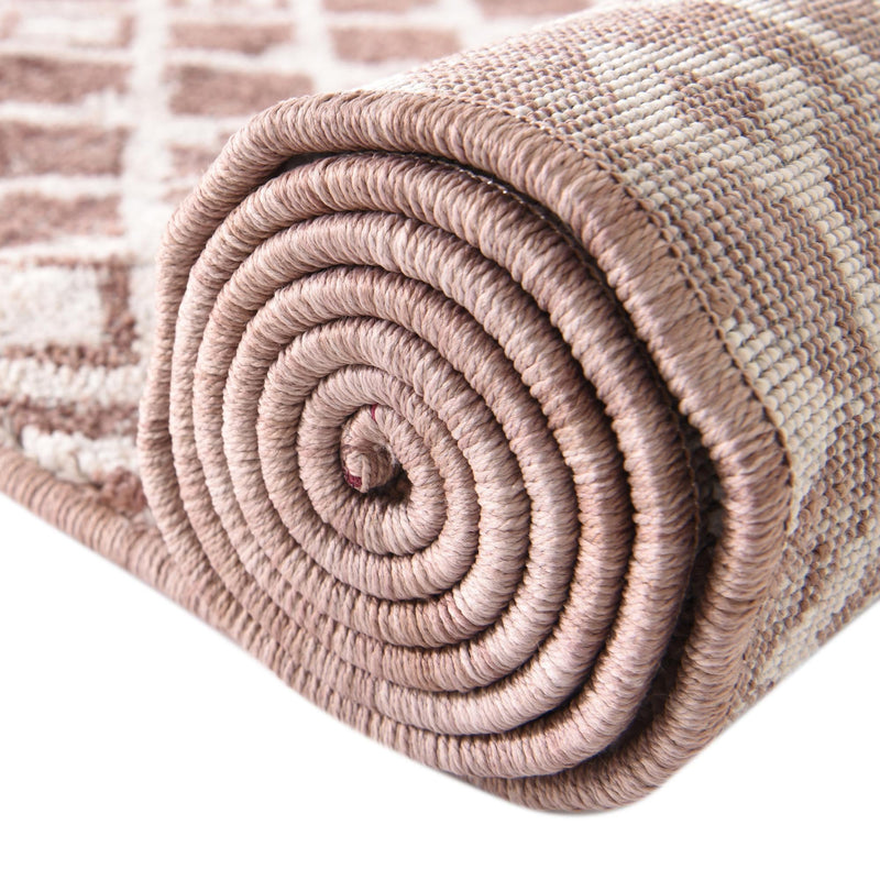 Geo Garden Lattice Collection Area Rug - Andalusia Rectangle Dusty Rose lifestyle 38