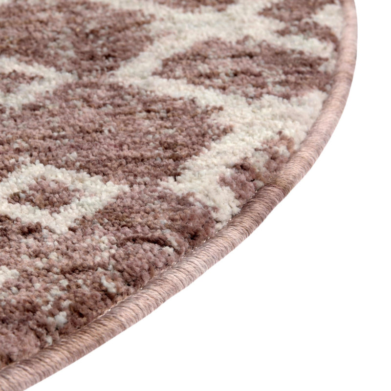 Geo Garden Lattice Collection Area Rug - Andalusia Round Dusty Rose lifestyle 66