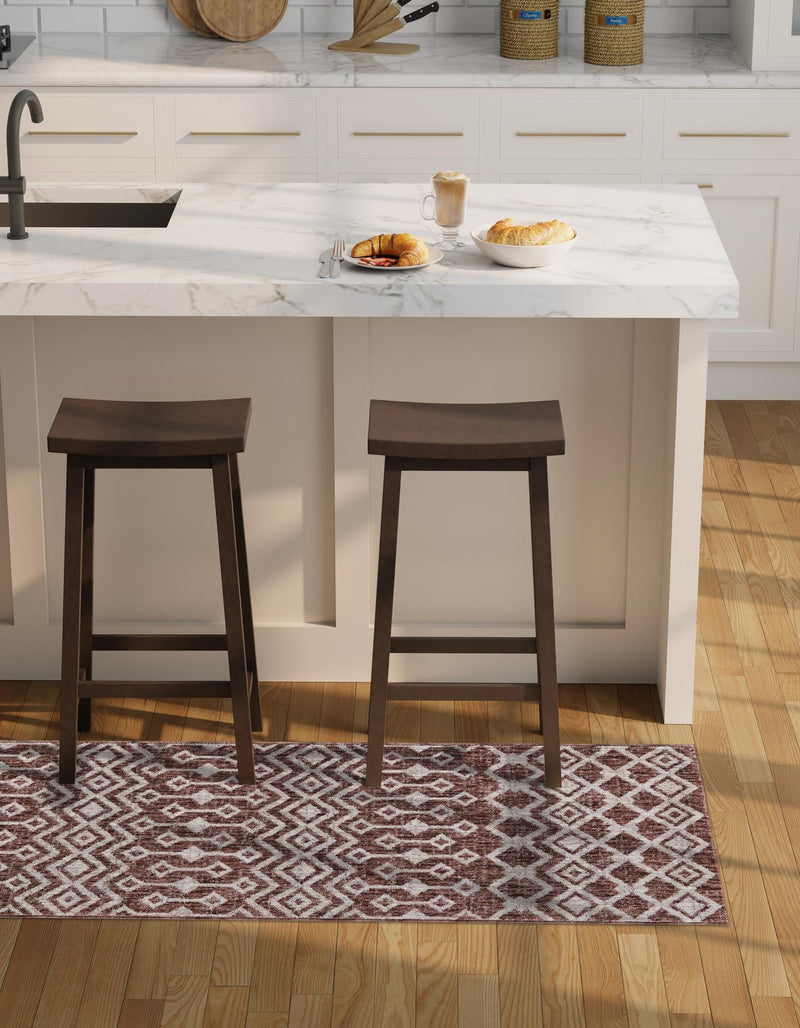 Geo Garden Lattice Collection Area Rug - Andalusia Runner Dusty Rose lifestyle 57