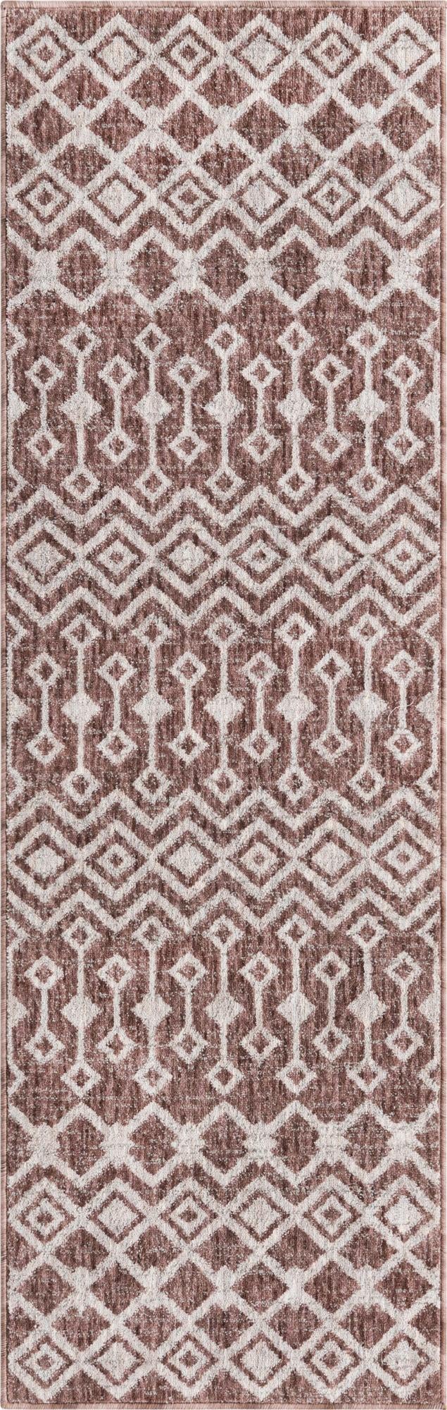 Geo Garden Lattice Collection Area Rug - Andalusia Runner Dusty Rose lifestyle 44