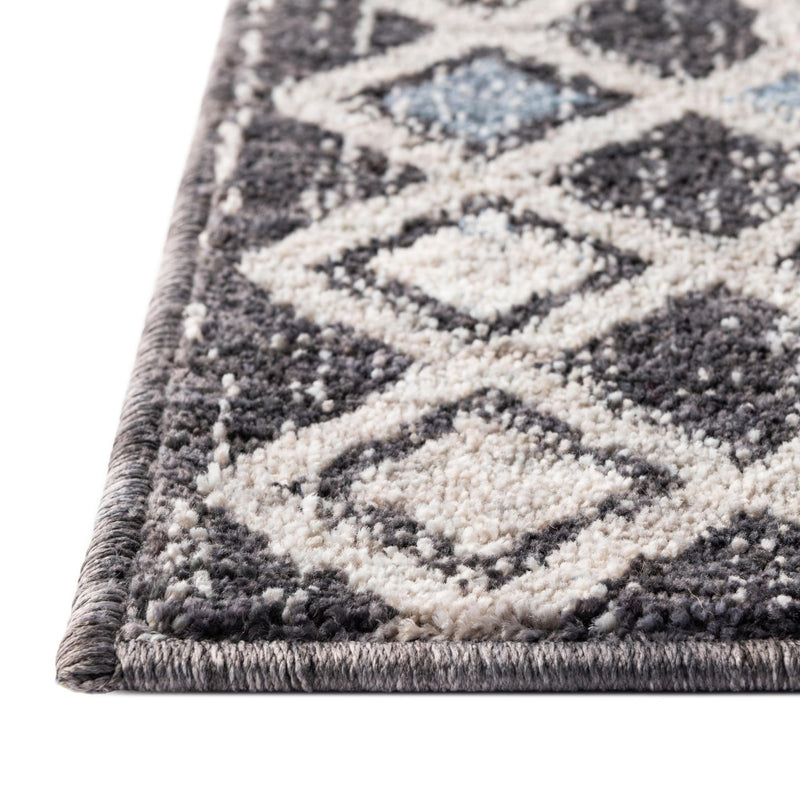 Geo Garden Lattice Collection Area Rug - Andalusia Rectangle Charcoal Gray lifestyle 27