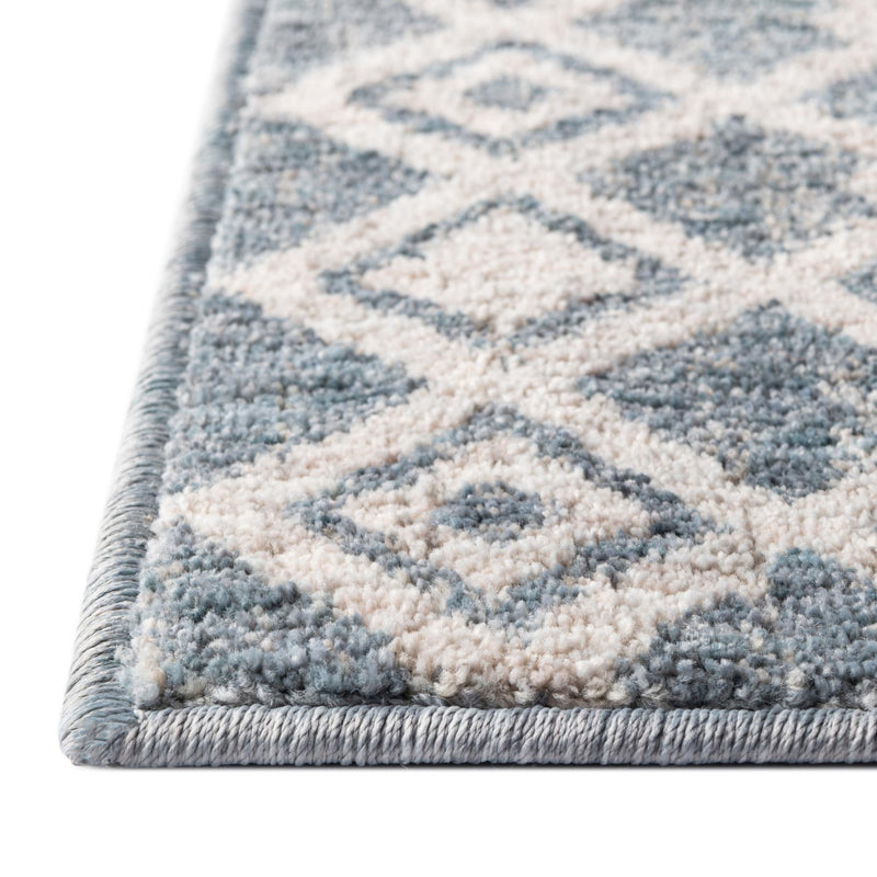 Geo Garden Lattice Collection Area Rug - Andalusia Rectangle Harbor Blue lifestyle 66