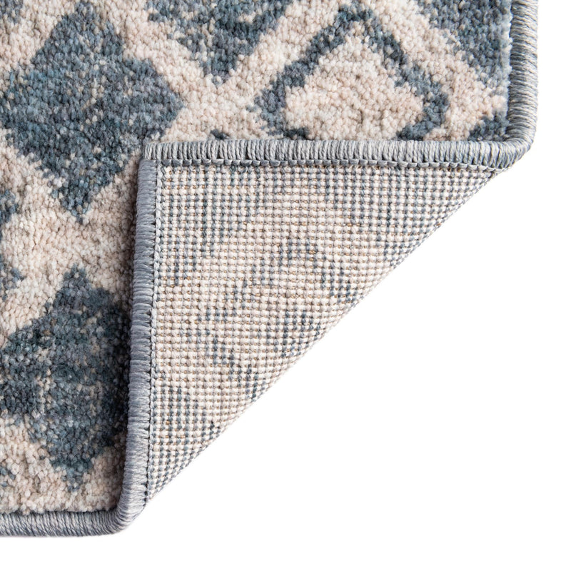 Geo Garden Lattice Collection Area Rug - Andalusia Rectangle Harbor Blue lifestyle 75
