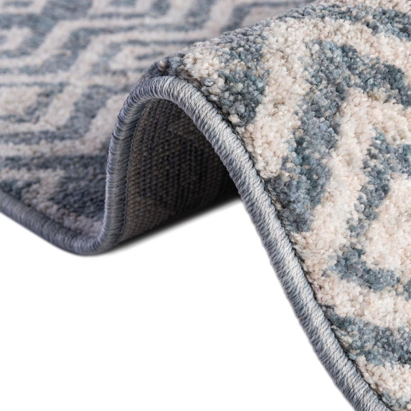 Geo Garden Lattice Collection Area Rug - Andalusia Rectangle Harbor Blue lifestyle 79