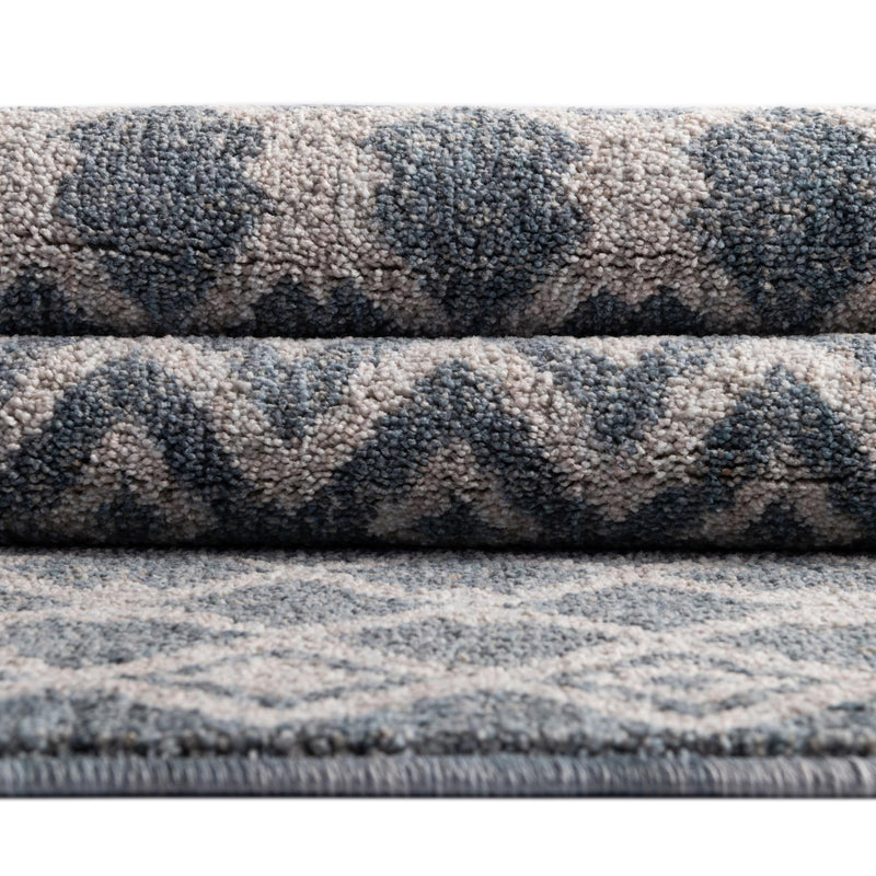 Geo Garden Lattice Collection Area Rug - Andalusia Rectangle Harbor Blue lifestyle 96