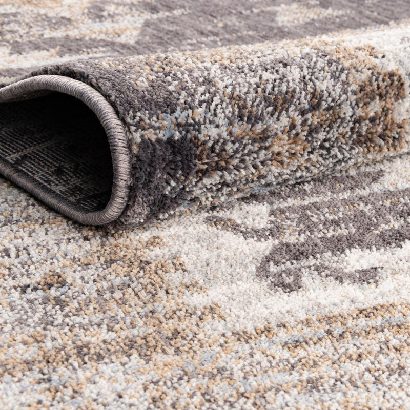 Desert Modern Eco Rug Series Collection Area Rug - Mojave Round Charcoal Gray lifestyle 46