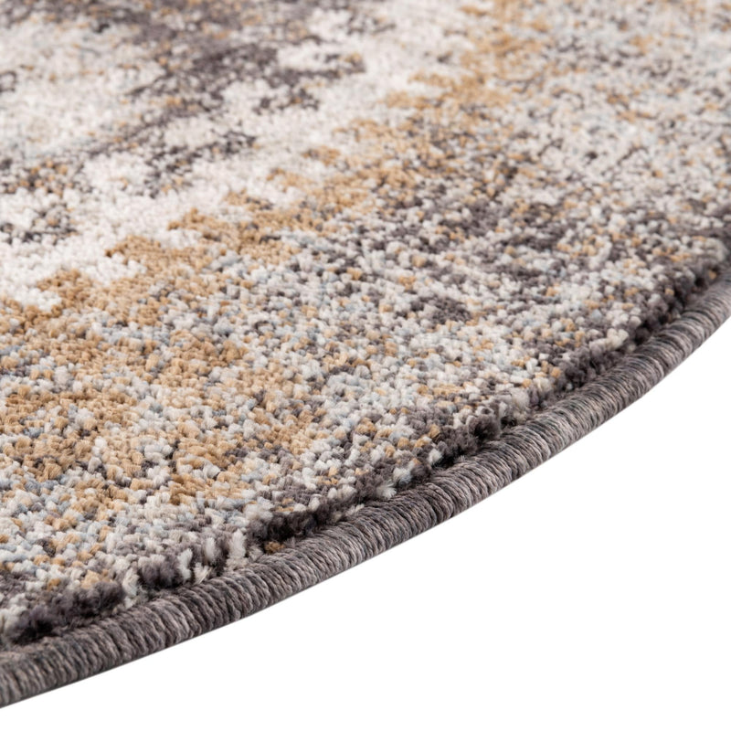 Desert Modern Eco Rug Series Collection Area Rug - Mojave Round Charcoal Gray lifestyle 48