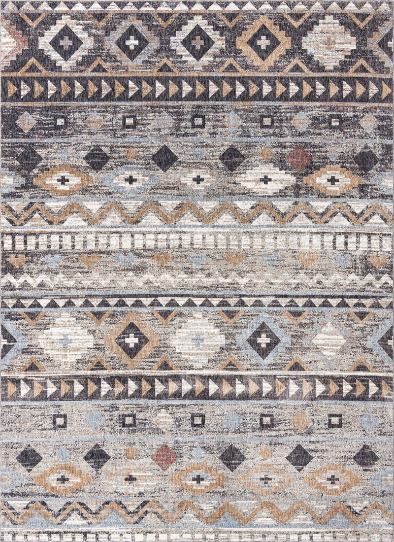 Desert Modern Eco Rug Series Collection Area Rug - Sonora Rectangle Khaki Gray lifestyle 2