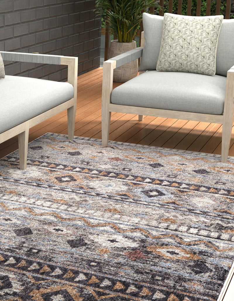 Desert Modern Eco Rug Series Collection Area Rug - Sonora Rectangle Khaki Gray lifestyle 16