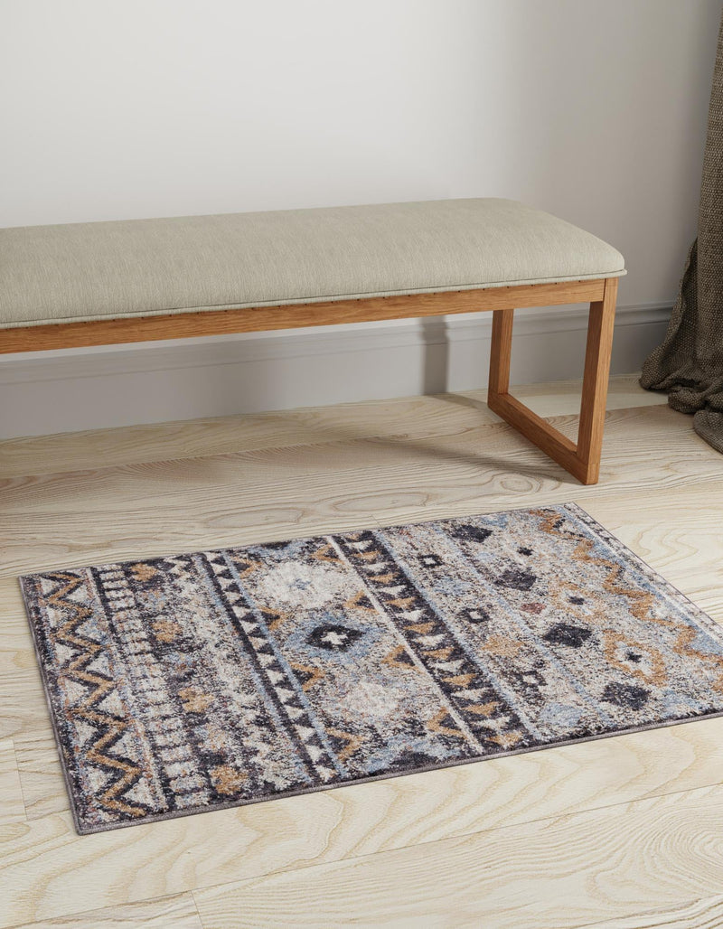 Desert Modern Eco Rug Series Collection Area Rug - Sonora Rectangle Khaki Gray lifestyle 3
