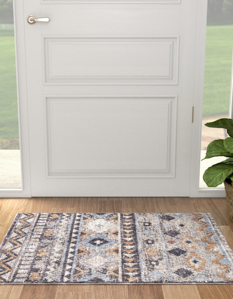 Desert Modern Eco Rug Series Collection Area Rug - Sonora Rectangle Khaki Gray lifestyle 5
