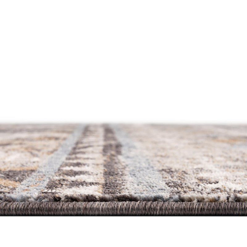 Desert Modern Eco Rug Series Collection Area Rug - Sonora Round Khaki Gray lifestyle 33