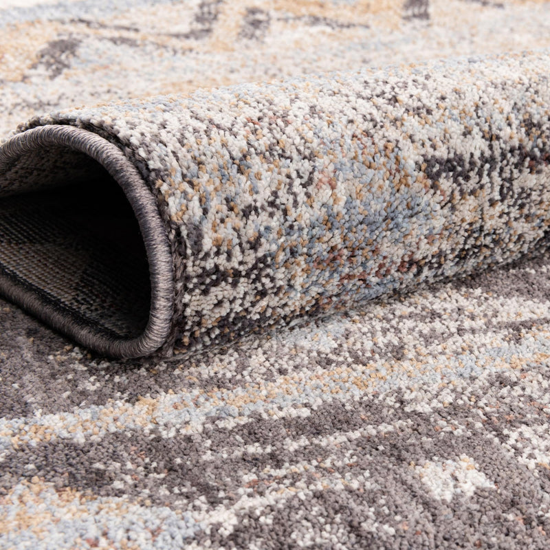 Desert Modern Eco Rug Series Collection Area Rug - Sonora Round Khaki Gray lifestyle 35
