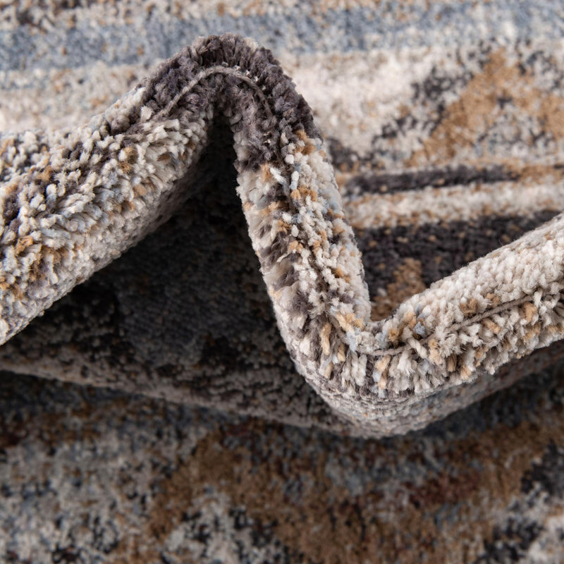 Desert Modern Eco Rug Series Collection Area Rug - Sonora Round Khaki Gray lifestyle 39