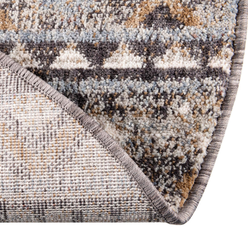 Desert Modern Eco Rug Series Collection Area Rug - Sonora Round Khaki Gray lifestyle 41