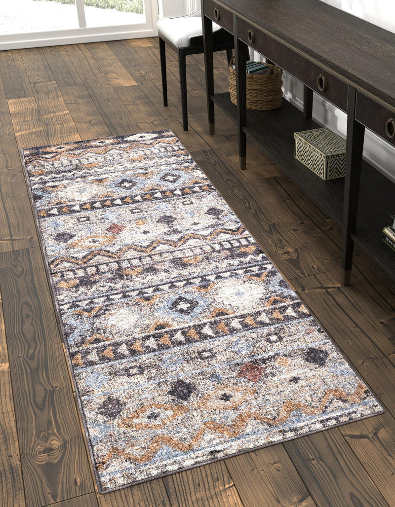 Desert Modern Eco Rug Series Collection Area Rug - Sonora Runner Khaki Gray lifestyle 44