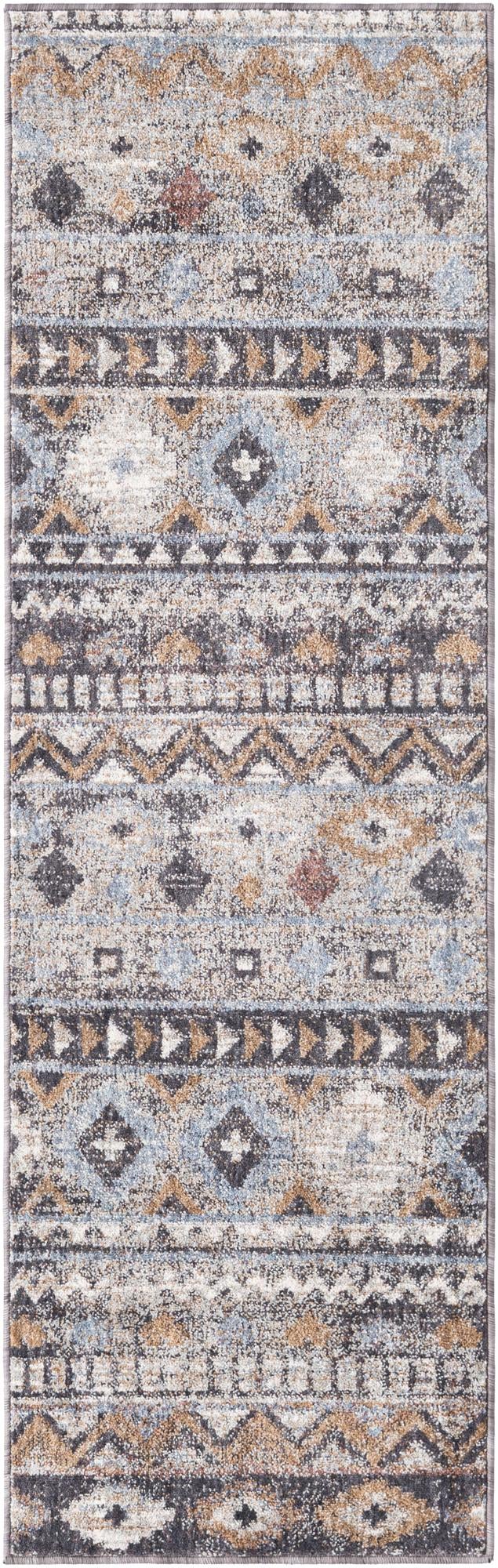 Desert Modern Eco Rug Series Collection Area Rug - Sonora Runner Khaki Gray lifestyle 28
