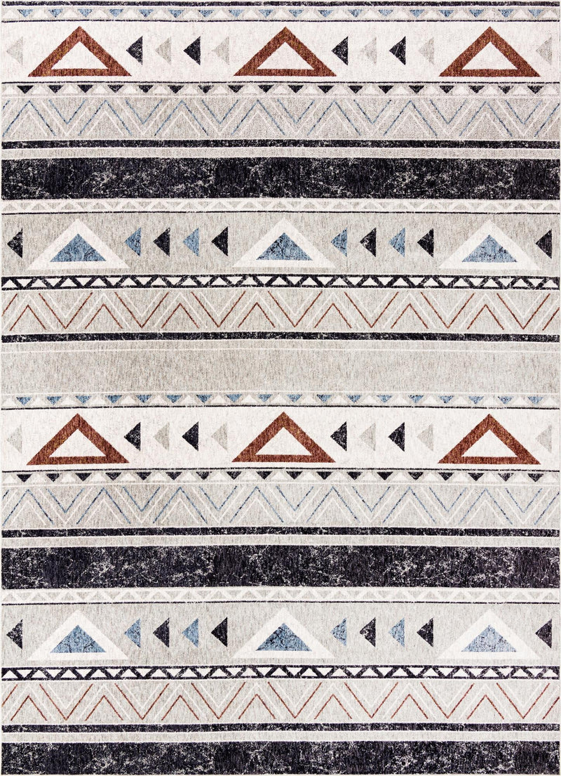 Desert Modern Eco Rug Series Collection Area Rug - Arches Rectangle Gray lifestyle 2
